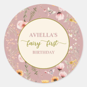 Sticker Rond Imaginaire Fairy Premier Fleur sauvage