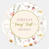 Sticker Rond Imaginaire Fairy Premier Fleur sauvage (Devant)