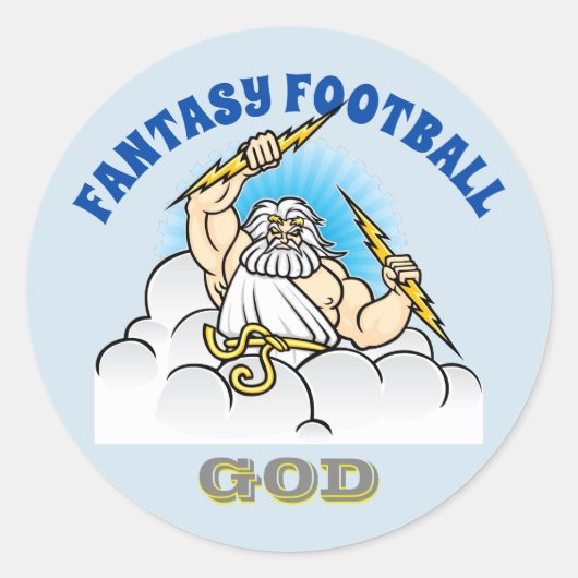 Sticker Rond Imaginaire Football DIEU (Devant)