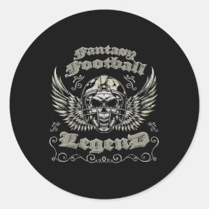 Sticker Rond Imaginaire Football Legend Retro Vintage Imaginair