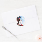 Sticker Rond Imaginaire Geisha (Enveloppe)