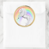 Sticker Rond Imaginaire Rainbow Unicorn (Sac)