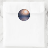 Sticker Rond Imaginaire rose et bleu lune mousseuse au-dessus d (Sac)