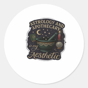 Sticker Rond Imaginaire Whimsigoth - Forêts mystiques, Lunes et