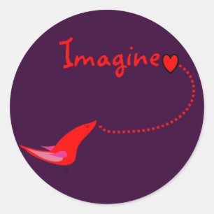 Sticker Rond "Imagine"—John Gifts