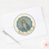 Sticker Rond Immaculée Vierge Marie Vintage Lily latine (Enveloppe)