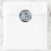 Sticker Rond Immense Construction De Grue (Sac)