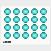 Sticker Rond Immersion dans Turquoise Design Moderne CricketDia (Feuille)