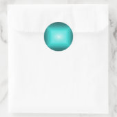 Sticker Rond Immersion dans Turquoise Design Moderne CricketDia (Sac)