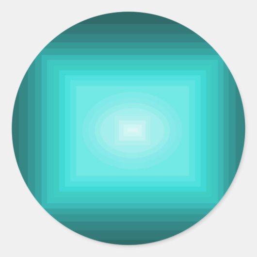 Sticker Rond Immersion dans Turquoise Design Moderne CricketDia (Devant)
