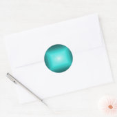 Sticker Rond Immersion dans Turquoise Design Moderne CricketDia (Enveloppe)
