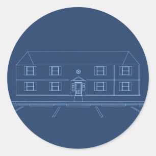 Sticker Rond Immeuble d'appartements / Maison : plan