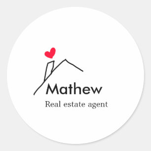Sticker Rond Immobilier agent immobilier immobilier constructio