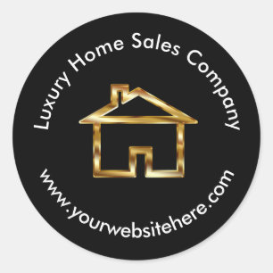 Sticker Rond Immobilier classique Ajouter votre logo