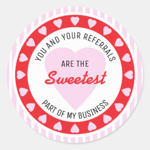 Sticker Rond Immobilier Merci pour la Saint-Valentin