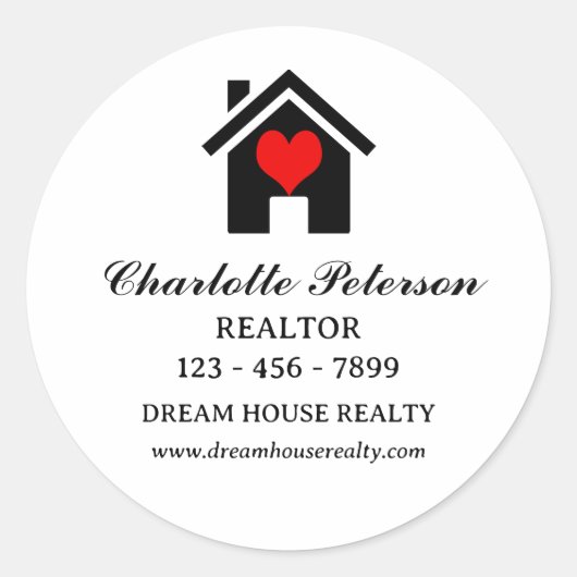 Sticker Rond Immobilier Realtor personnalisé (Devant)
