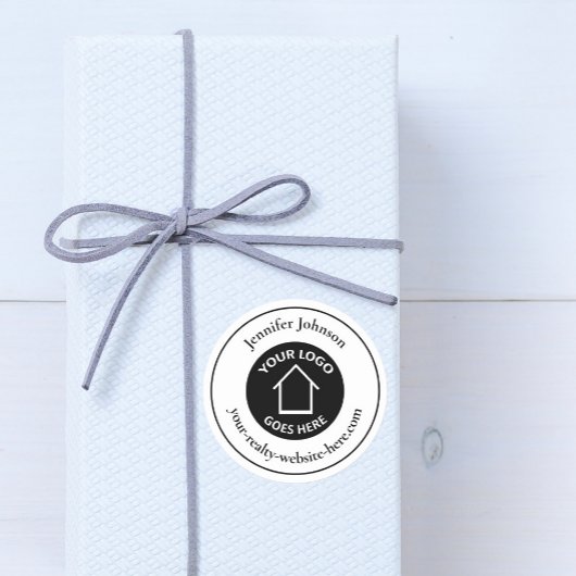 Sticker Rond Immobilier Société Ajouter Votre Logo Realtor Pers