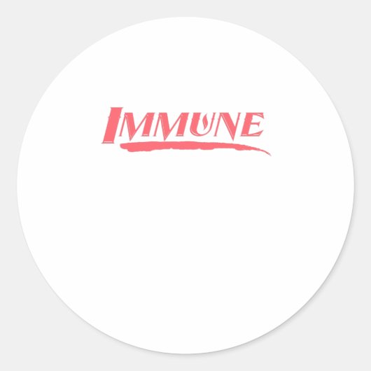 Sticker Rond Immune - Conception de sensibilisation au virus Co (Devant)