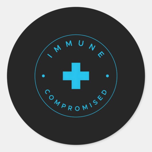 Sticker Rond Immunocompromis Immune Compromis Germaphobe (Devant)