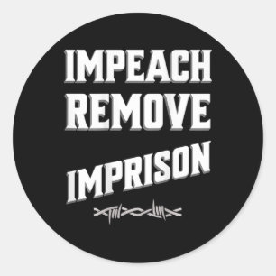 Sticker Rond Impeach Retirer Emprisonner Trump Cabinet Sauver D