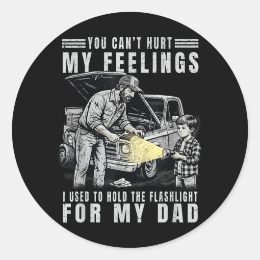 Sticker Rond Impossible de blesser les sentiments, tenait autre (Devant)