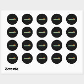 Sticker Rond Impression 3D Machiniste 3D (Feuille)