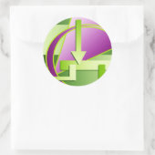 Sticker Rond Impression art numérique "Diagramme de circuit" (Sac)