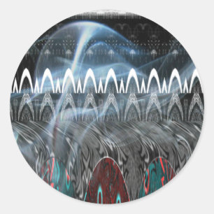Sticker Rond Impression artistique Abstraite remarquable
