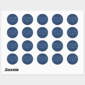 Sticker Rond Impression bleue dans l'immeuble / Maison (Feuille)