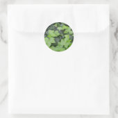 Sticker Rond Impression botanique verte Ivy (Sac)