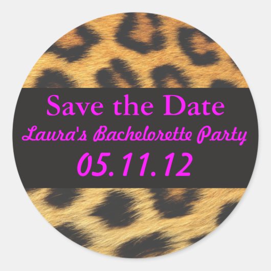 Sticker Rond Impression Cheetah (Devant)