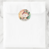 Sticker Rond Impression d'animaux de Jungle Singe & Girafe Bébé (Sac)