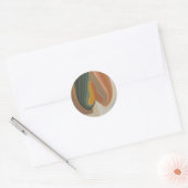 Sticker Rond Impression d'art Abstrait rétroactif (Enveloppe)