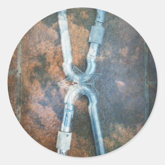 Sticker Rond Impression d'art Carabiners liés (Devant)