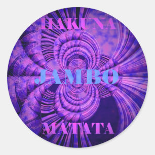 Sticker Rond Impression d'art Cosmic Hakuna