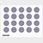 Sticker Rond Impression d'art de conception radiale (Feuille)