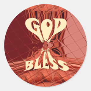 Sticker Rond Impression d'art Dieu béni