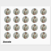 Sticker Rond Impression d'art Hanbok moderne (Feuille)