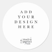 Sticker Rond Impression d'autocollants (Devant)
