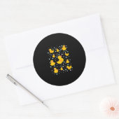 Sticker Rond Impression de canard en caoutchouc (Enveloppe)