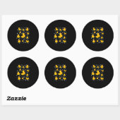 Sticker Rond Impression de canard en caoutchouc (Feuille)