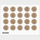 Sticker Rond Impression de girafe (Feuille)