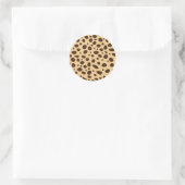 Sticker Rond Impression de guépard marron (Sac)