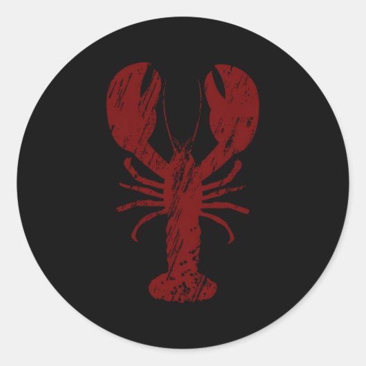 Sticker Rond Impression de homard (Devant)