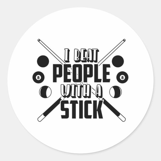 Sticker Rond Impression de la chemise Billiard (Devant)