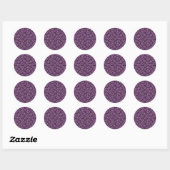 Sticker Rond Impression de serpent violet (Feuille)