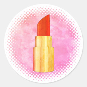 Sticker Rond Impression de style vintage d'art de dessin de rou