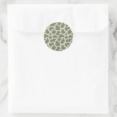 Sticker Rond Impression de vache verte Sage (Sac)
