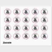 Sticker Rond Impression de vaches Tutu Highland (Feuille)