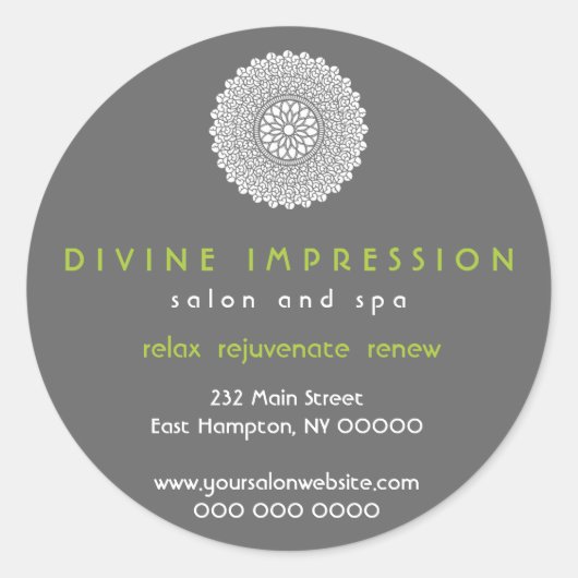 Sticker Rond Impression Divine Green Promotional (Devant)